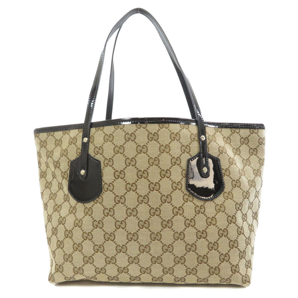 Gucci Jolie tote bag beige GG canvas patent leather trim - Picture 2 of 11